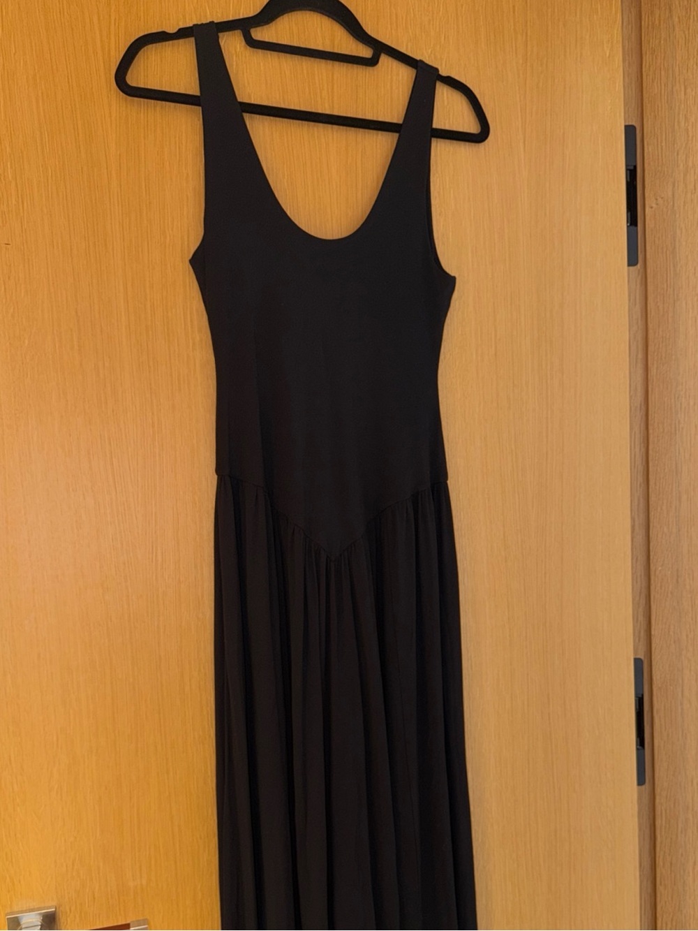 Womans Mott 50 Black Dropped Waist Dress Butter Soft Lounge Wear Asymmetrical M